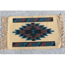 Cotton Stenciled South West Aztec Design Placemat 13" x 19" (33 x 48cmcm) 